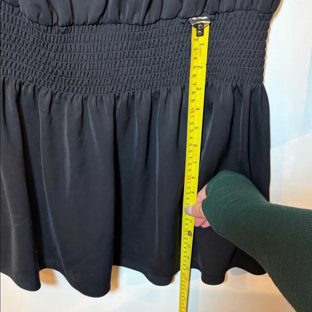 Ramy Brook Smocked Drop Waist Arm Cutout Bell Sleeve Dress - M - Picture 7 of 16